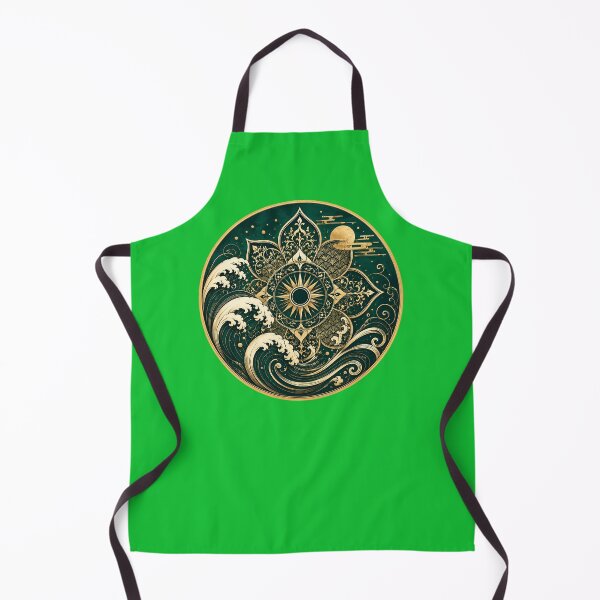 Item preview, Emerald Tide Crest – Japanese Sacred Wave Emblem designed and sold by sunbowjp stadio.