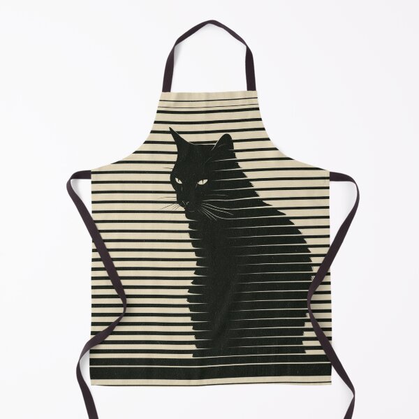 Item preview, Black Cat Blinds - Minimalist Optical Illusion Gothic Cat Art designed and sold by PharaonicArtist.