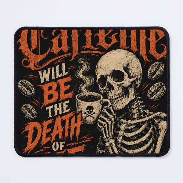 Item preview, Caffeine Will Be The Death Of Me Funny Skeleton Coffee Shirt Sarcastic designed and sold by MiniCooper27.