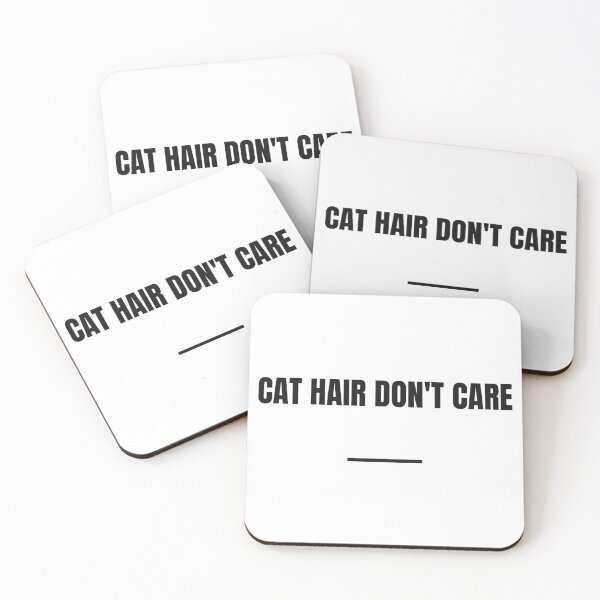 Item preview, "CAT HAIR DON'T CARE" Minimalist Quote T-Shirt designed and sold by QuirkThreadsCo.