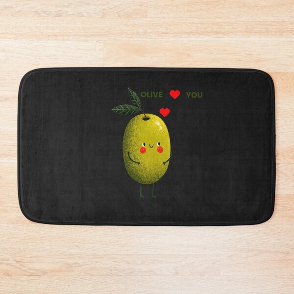 Item preview, Cute Olive with Red Love Hearts says "Olive You" (I love you) designed and sold by Artmugic.