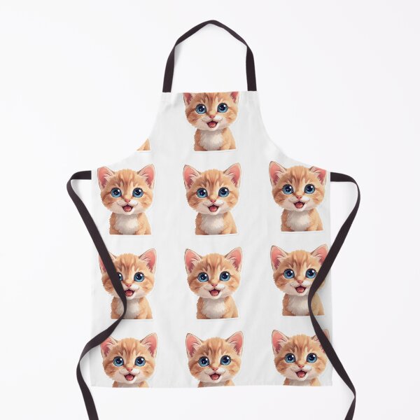 Item preview, Cute Orange Kitten Sticker | Kawaii Cat With Big Blue Eyes | Adorable Kitty Art designed and sold by AhiraDesign.