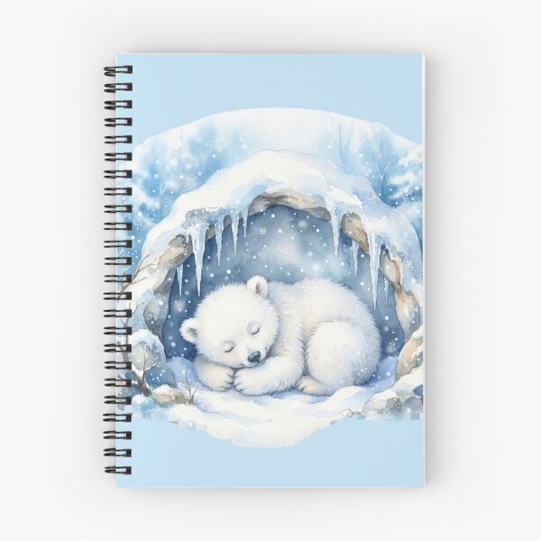 Item preview, Sleeping Polar Bear Cub Watercolor designed and sold by CalmCapy Co.
