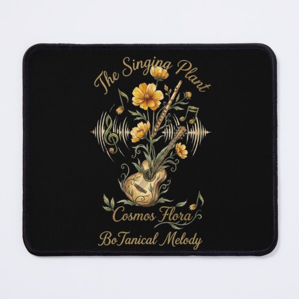 Item preview, Singing Plant floral guitar illustration T-shirt | Cosmos Floral melody tee designed and sold by SONOONDESIGN.