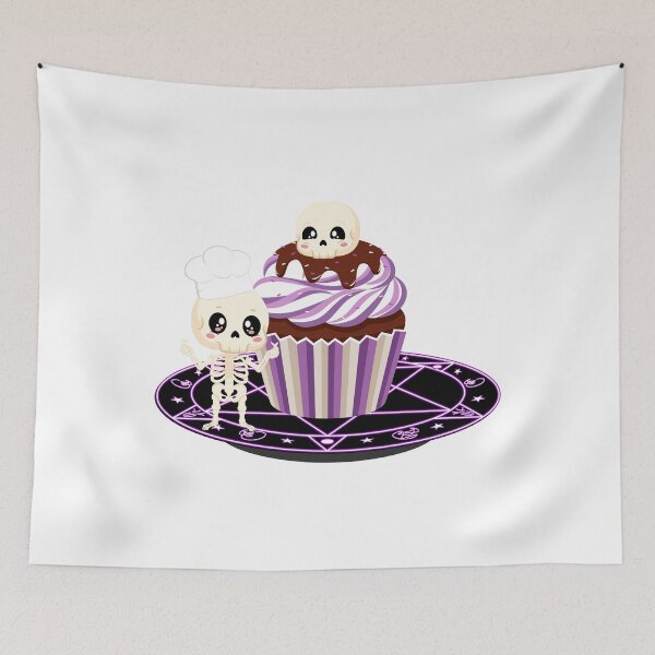 Item preview, Halloween Skeleton Chef with Cupcake designed and sold by JohanaStyle.