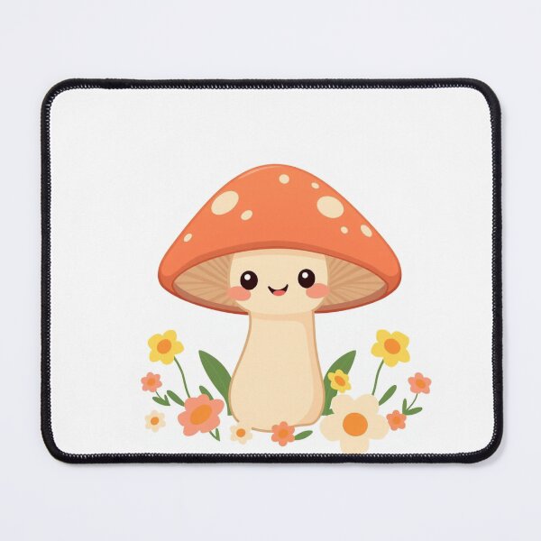 Item preview, Kawaii Mushroom Kawaii Cartoon - Modern Graphic Ar designed and sold by QuirkThreadsCo.