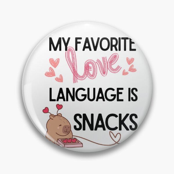Item preview, My Favorite love Language Is Snacks | Cute Capybara Valentine's Design designed and sold by luckyhue.