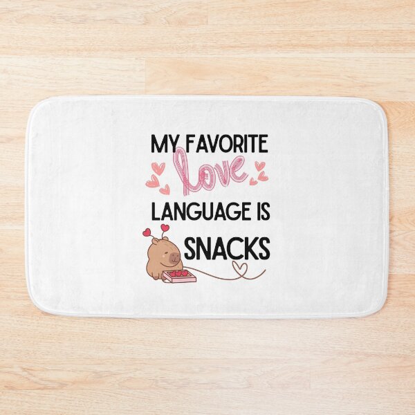 Item preview, My Favorite love Language Is Snacks | Cute Capybara Valentine's Design designed and sold by luckyhue.