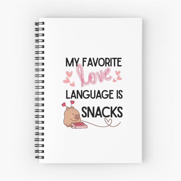 Item preview, My Favorite love Language Is Snacks | Cute Capybara Valentine's Design designed and sold by luckyhue.