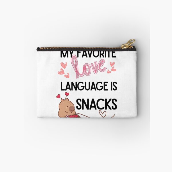 Item preview, My Favorite love Language Is Snacks | Cute Capybara Valentine's Design designed and sold by luckyhue.