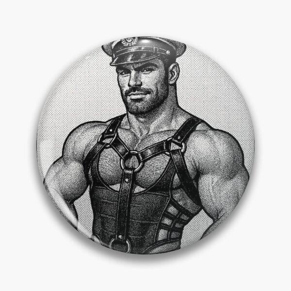 Item preview, Gay Leather Bar Berlin Leder Military Pride Tom of Finland Tribute Pointillism Graphic Design designed and sold by ItsAKinkThing.