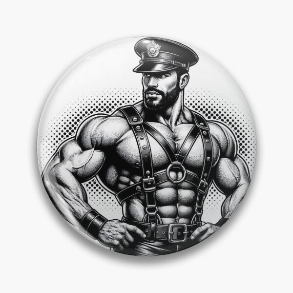Item preview, Gay Gods Of Leather San Francisco Tom of Finland Tribute Pointillism Pop Art Design designed and sold by ItsAKinkThing.