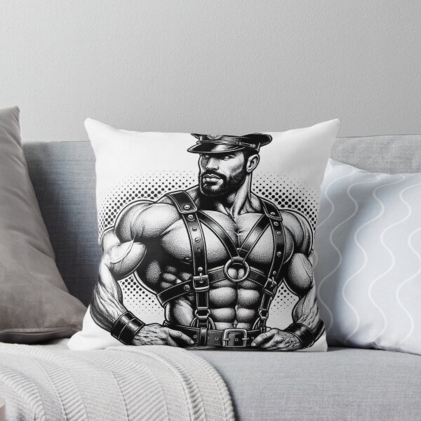 Item preview, Gay Gods Of Leather San Francisco Tom of Finland Tribute Pointillism Pop Art Design designed and sold by ItsAKinkThing.