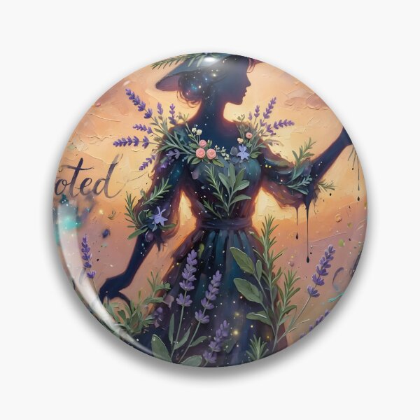 Item preview, Rooted Between Cosmos | Celestial Lavender Goddess | Botanical Fantasy Wall Art designed and sold by DreamyWallVibes.