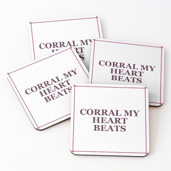 Item preview, "CORRAL MY HEART BEATS" Minimalist Quote Sticker designed and sold by QuirkThreadsCo.