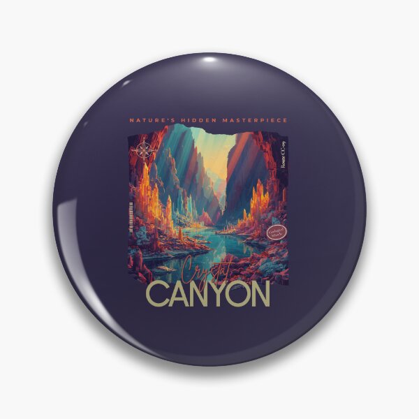 Item preview, Retro Crystal Canyon Travel Poster Natures Hidden Masterpiece designed and sold by KaBaRen.