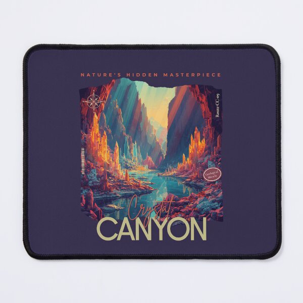Item preview, Retro Crystal Canyon Travel Poster Natures Hidden Masterpiece designed and sold by KaBaRen.