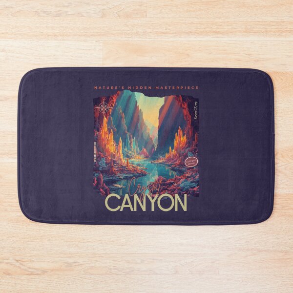 Item preview, Retro Crystal Canyon Travel Poster Natures Hidden Masterpiece designed and sold by KaBaRen.