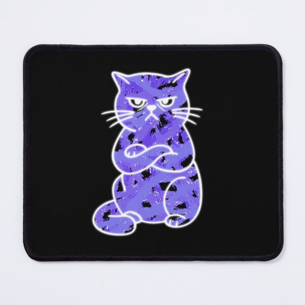 Item preview, The Skeptical Neon Purple Cat designed and sold by VOYID ART STUDIO.