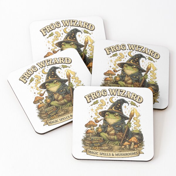 Item preview, Frog Wizard – Magic Spells & Mushrooms Vintage Cottagecore Fantasy Design designed and sold by LumoviaStudios.