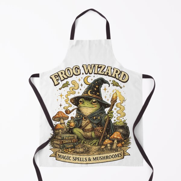 Item preview, Frog Wizard – Magic Spells & Mushrooms Vintage Cottagecore Fantasy Design designed and sold by LumoviaStudios.