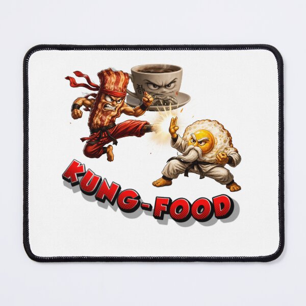 Item preview, Kung-Food: Bacon Attacks Egg | Funny Breakfast Battle designed and sold by KrystekShop.