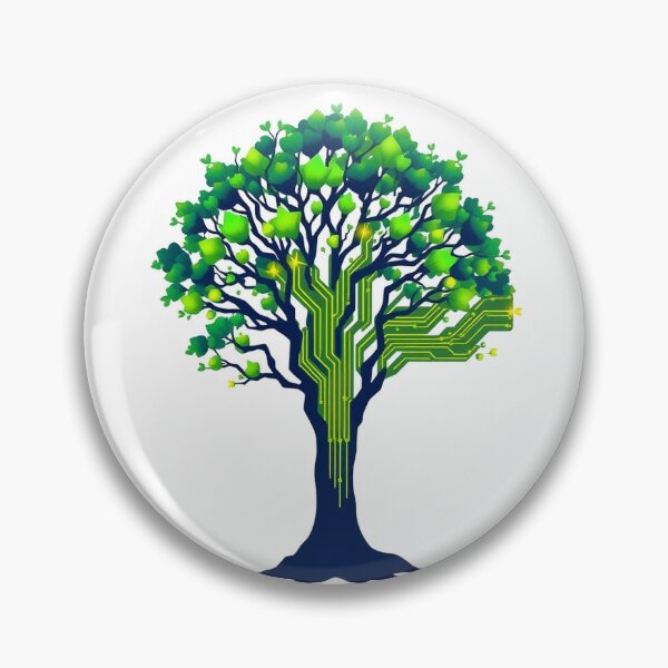 Item preview, Circuit Tree Tech Nature - Modern Graphic Art Stic designed and sold by QuirkThreadsCo.
