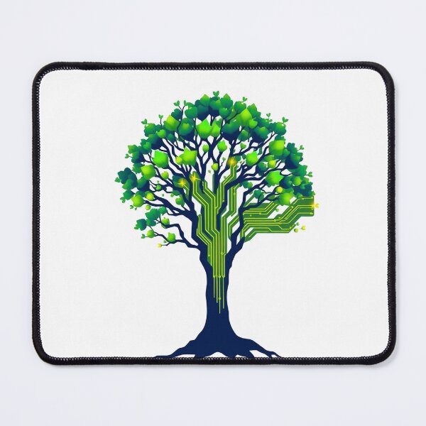 Item preview, Circuit Tree Tech Nature - Modern Graphic Art Stic designed and sold by QuirkThreadsCo.