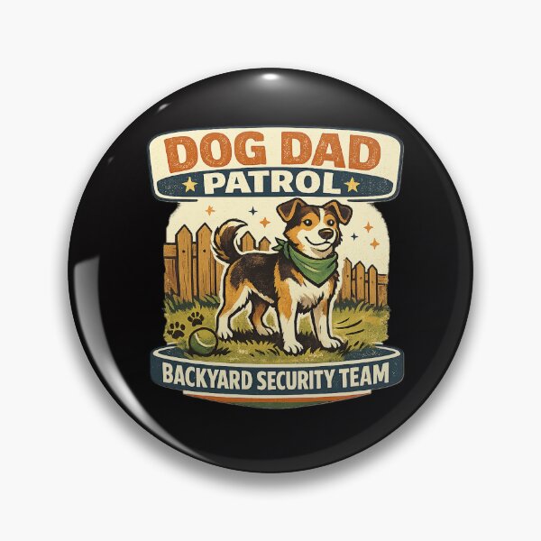 Artikelvorschau, Dog Dad Patrol Hinterhof-Sicherheitsteam entworfen und verkauft von Concrete Coffee Studio.
