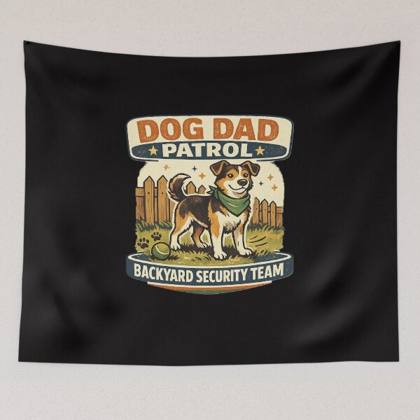 Item preview, Dog Dad Patrol Backyard Security Team designed and sold by Concrete Coffee Studio.