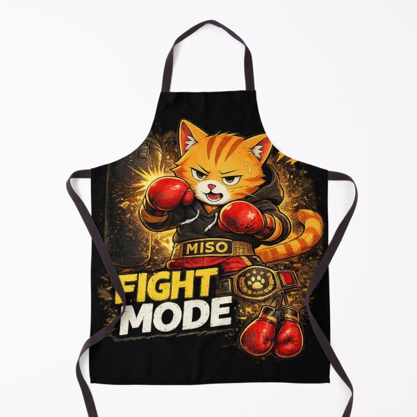 Item preview, MISO | Fight Mode Funny Boxing Cat T-Shirt & Sticker Design designed and sold by Meow-Attitude.