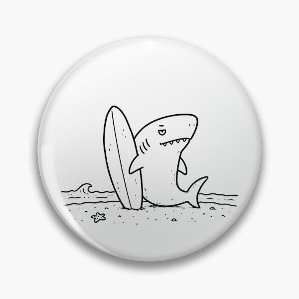 Item preview, Beach Security Funny Shark Lifeguard Travel Sketch Design designed and sold by MonkiFlipp.