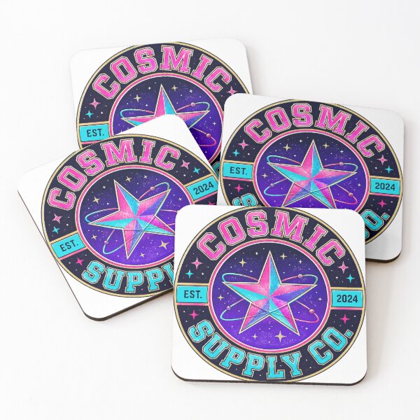 Item preview, Cosmic Supply Co Retro Y2K Vaporwave Star Badge Logo designed and sold by LumoviaStudios.