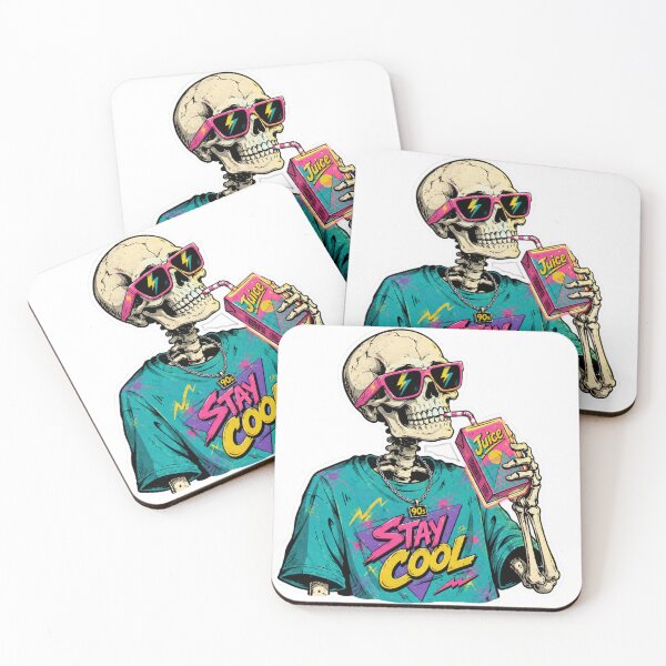 Item preview, Stay Cool 90s Vibes | Retro Y2K Skeleton Sticker designed and sold by PradeepArko.