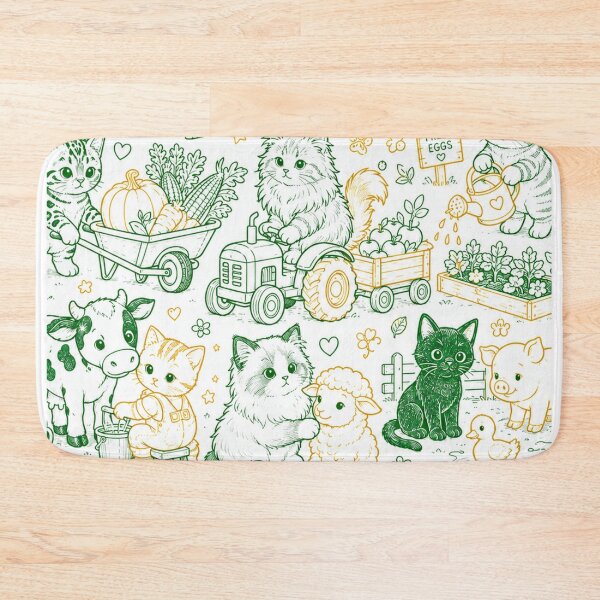 Item preview, Farm Cats Cute Farmhouse Kitten Design Country Decor designed and sold by TerScott.