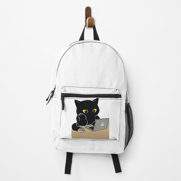 Item preview, Cat Working on Laptop with Literal Computer Mouse Pun designed and sold by PurrfectHome.