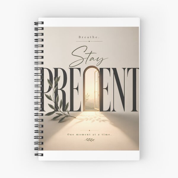 Item preview, Stay Present Botanical Typography Print  designed and sold by Presshue.