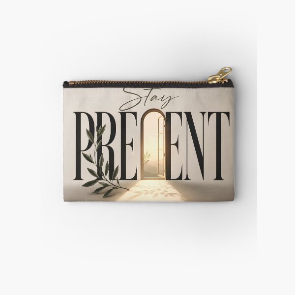 Artikelvorschau, Stay Present Botanische Typografie Druck entworfen und verkauft von Presshue.