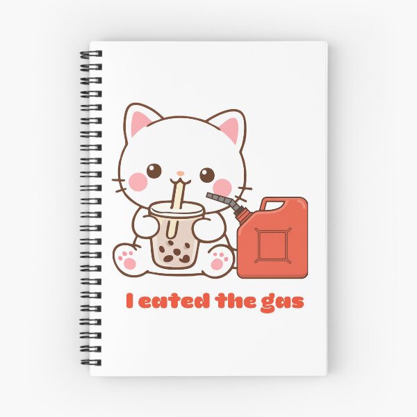 Item preview, I Eated The Gas Kawaii Boba Tea Cat designed and sold by Cafya.