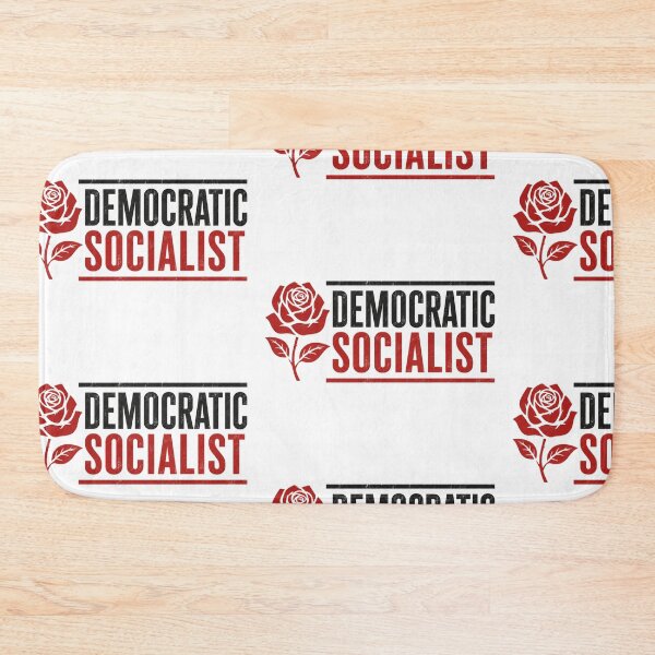 Item preview, Democratic Socialist with a Rose | Healthcare, Education, Housing Political Design designed and sold by ctrlaltcreator.