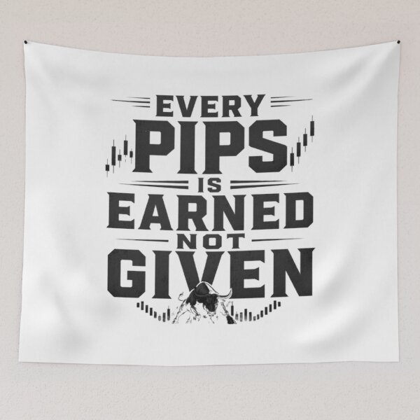 Item preview, Every Pip Is Earned Not Given Forex Trading Typography Shirt designed and sold by PipForgeStudio .