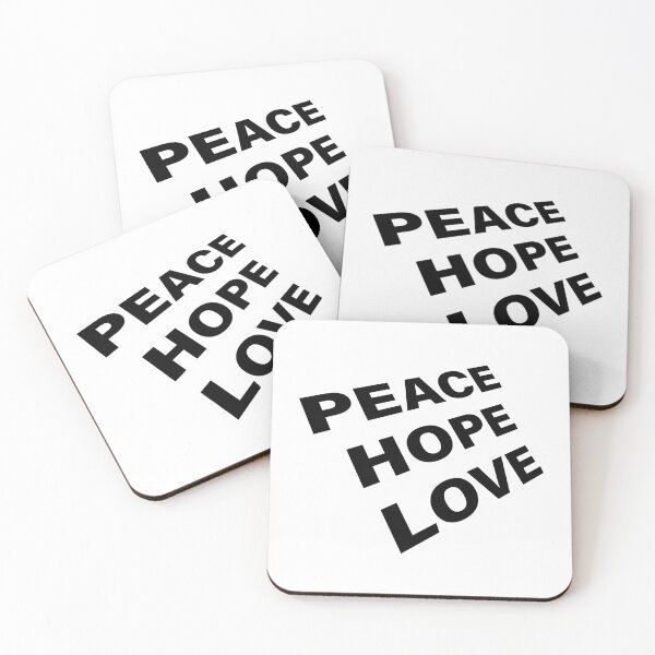 Item preview, Peace Hope Love – Christian Faith Typography T-Shirt Design designed and sold by CrossCrafted.