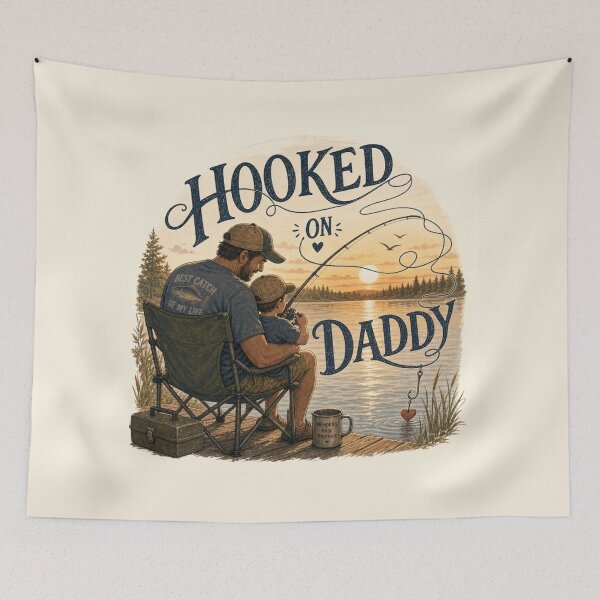 Item preview, Father and Son Fishing at Sunset designed and sold by purplesensation.