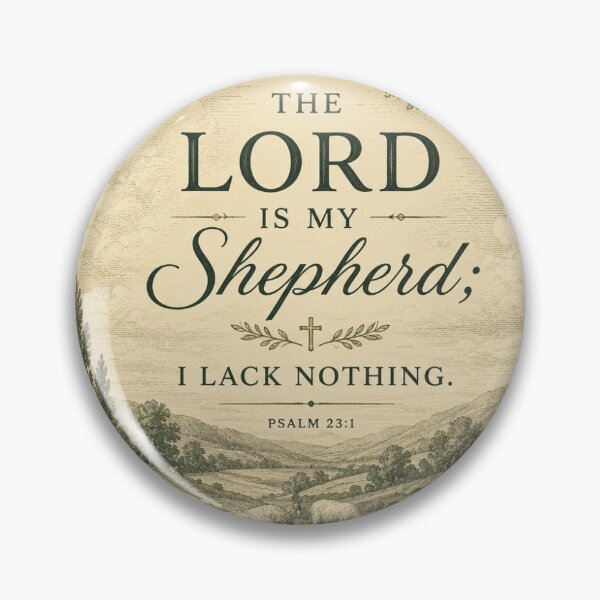 Item preview, The Lord Is My Shepherd – Psalm 23:1 Christian Vintage Pastoral Typography designed and sold by Alpha-Hood.