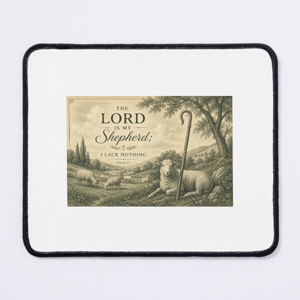 Item preview, The Lord Is My Shepherd – Psalm 23:1 Christian Vintage Pastoral Typography designed and sold by Alpha-Hood.