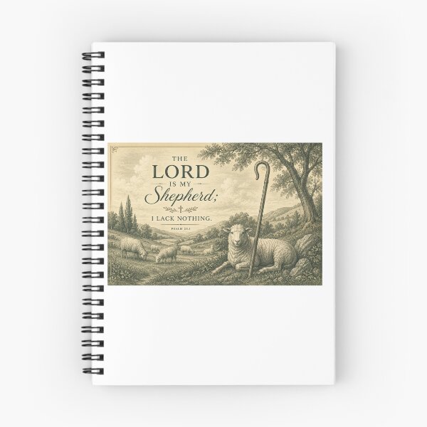Item preview, The Lord Is My Shepherd – Psalm 23:1 Christian Vintage Pastoral Typography designed and sold by Alpha-Hood.