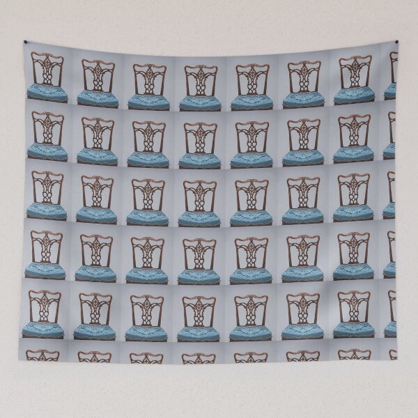 Item preview, BLUE CHAIR GRAY BACKGROUND designed and sold by THE GOOD FIND.