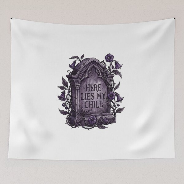 Item preview, Here Lies My Chill Gothic Tombstone Humor designed and sold by ryanguas.