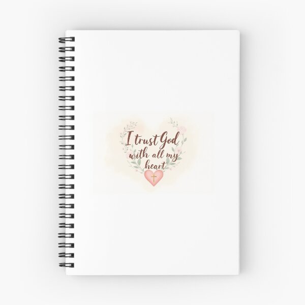 Item preview, I Trust God with All My Heart | Floral Christian Faith Typography designed and sold by Alpha-Hood.