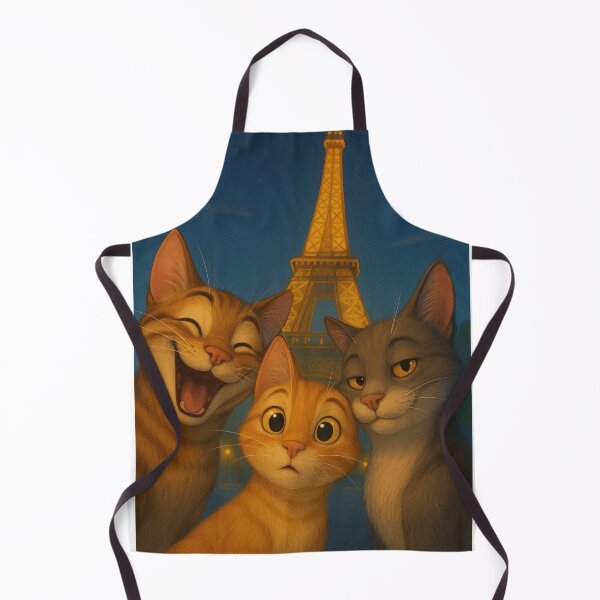Item preview, Cute Cats in Paris by the Eiffel Tower, Funny Cat Friends Selfie, Adorable Travel Cats Cartoon, Paris Lover Gift designed and sold by PrintelloTH.